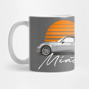 Mazda Miata \/ Retro Style Sunset Design Mug